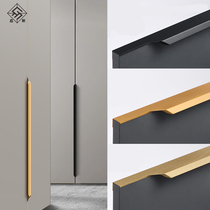 Invisible handle custom cabinet door black modern simple drawer light luxury cabinet extension door wardrobe handle Gold