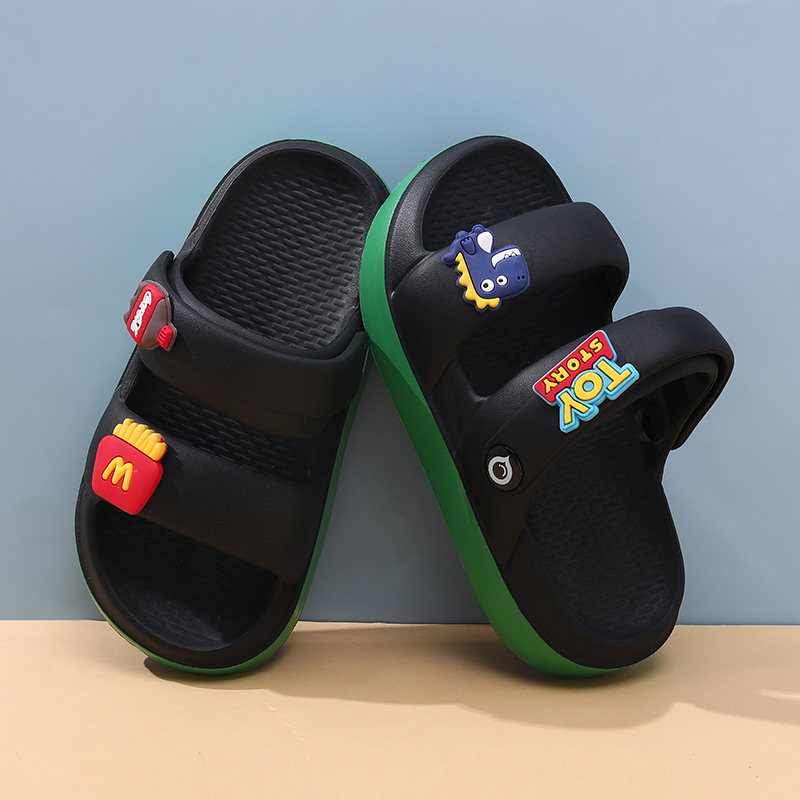 Children's Slippers for Boys 2024 Summer New Style Girls' Sandals Non-Slip Clogs Baby Boys' Outdoor Beach Shoes