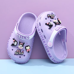 Children's cave shoes Girl sandals in summer new non -slip soft bottom children indoor girls slippers with slippers beach shoes