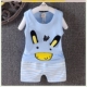 . Boys vest bộ bộ bé mùa hè không tay quần short hai mảnh 0-1-2-3-4 tuổi cartoon áo khoác.