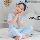 . Childrens pajamagirls mùa xuân và mùa hè bông ngắn tay quần áo đan len ve áo phù hợp với trẻ em gái ở trẻ em nhà lớn