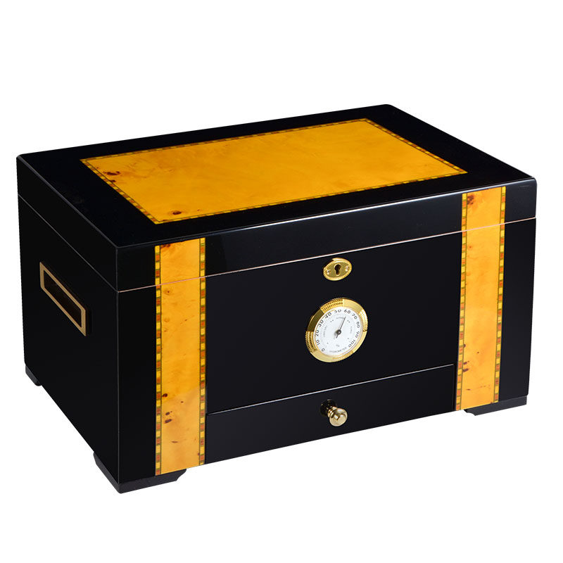 Cigar box alcohol cigar moisturizer cigar moisturizer solid wood constant wet cigar storage sealed moisturizer tobacco box creative