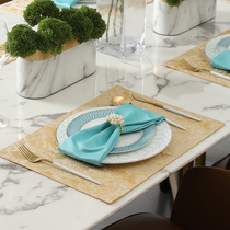 And Courtyard Golden Dining Cushion Bowl Mat heat insulation Dining Table Mat European-style Home upmarket trays Extravagant Dinner trays Extravagant Dinner trays