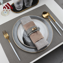 And Courtyard Dining Table Mat Advanced Sensation Light Lavish Heat Insulation Mat Anti-Burn Western Dining Mat Waterproof Oil Proof Simple About Modern Leather Dining Mat