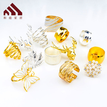 Heting hotel mouth cloth ring Mouth cloth meal buckle Roman circle buckle Napkin buckle Seat towel buckle Western napkin meal buckle set