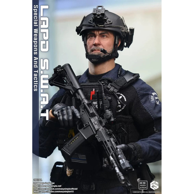 Easy&Simple 1/6 26074A Lapd S.W.A.T Special Police Action Figure Easy&Simple 1/6 26074A Lapd S.W.A.T Special Police Action Figure