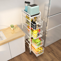 Drawable kitchen nip Nip Shelf Narrow Gap Contained Floor Multilayer Drawer Province Space Vegetable Storage Shelf