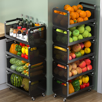 Kitchen shelve floor multilayer fruit and vegetable shelve Home containing rack Vegetable Containing basket Basket Racks