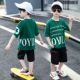 Bộ đồ ngắn tay bé trai mùa hè 2020 phong cách phương tây mới mùa hè thể thao lớn bé trai mùa hè Bộ đồ hai mảnh hàn quốc - Phù hợp với trẻ em