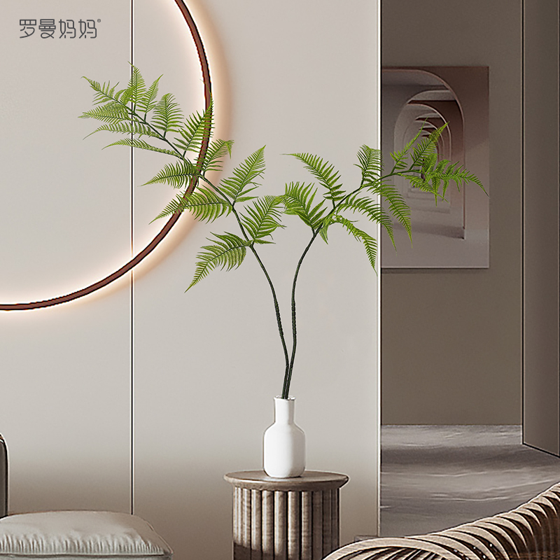 Artificial Green Plant Golden Monkey Fern Single Branch Small Potted Plant Golden Retriever Fern Indoor Living Room Desktop Monkey Head Fern Decorative Plant