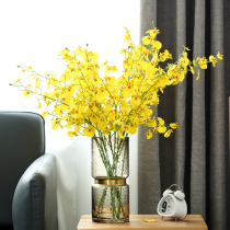 Roman mother American style decorative ornaments fake flowers Simulation flowers Wen Xinlan Yellow table vase floral set