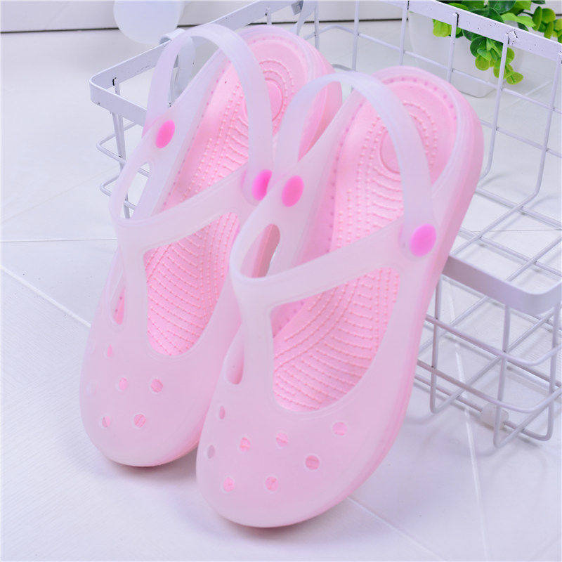 Mùa hè mới Crocs dép phẳng thạch giày phụ nữ giày dép y tá dày và dép phụ nữ về nhà