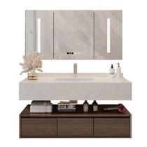 Malaysia Taiwan Hong Kong light luxury bathroom cabinet combination bathroom simple modern marble hand wash face