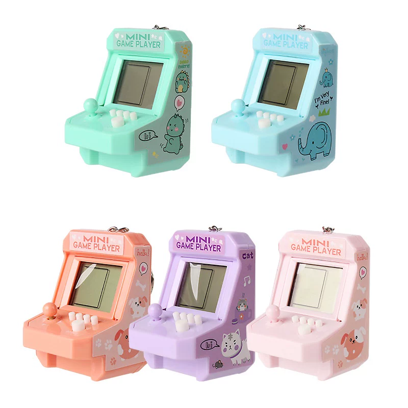 Retro Mini Games Player Handheld TetrisGame Console Keychain