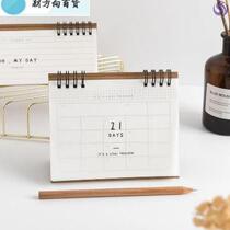 Desktop vertical notepad vertical flip sheet simple retro coil book 21 days clock in plan this student notes