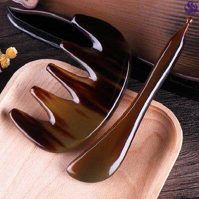 Horn head therapy comb scraping board head meridian comb dredging stick dredging head brush massage portable gift point scalp