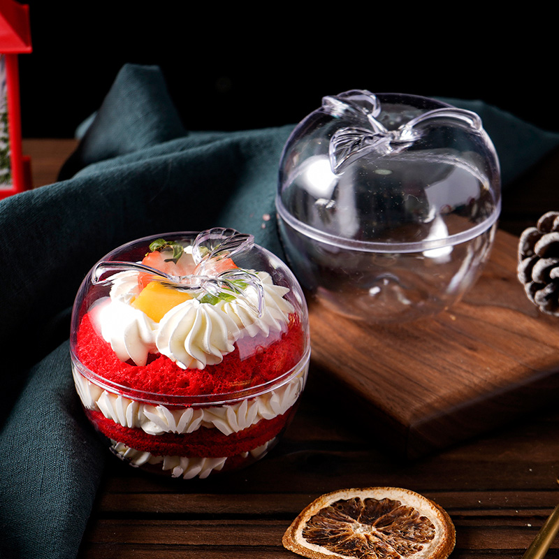 Christmas Apple Cake Tiramisu Packaging Box Ping An Fruit Packaging Box Cake Cup Mousse Ball Small Gifts