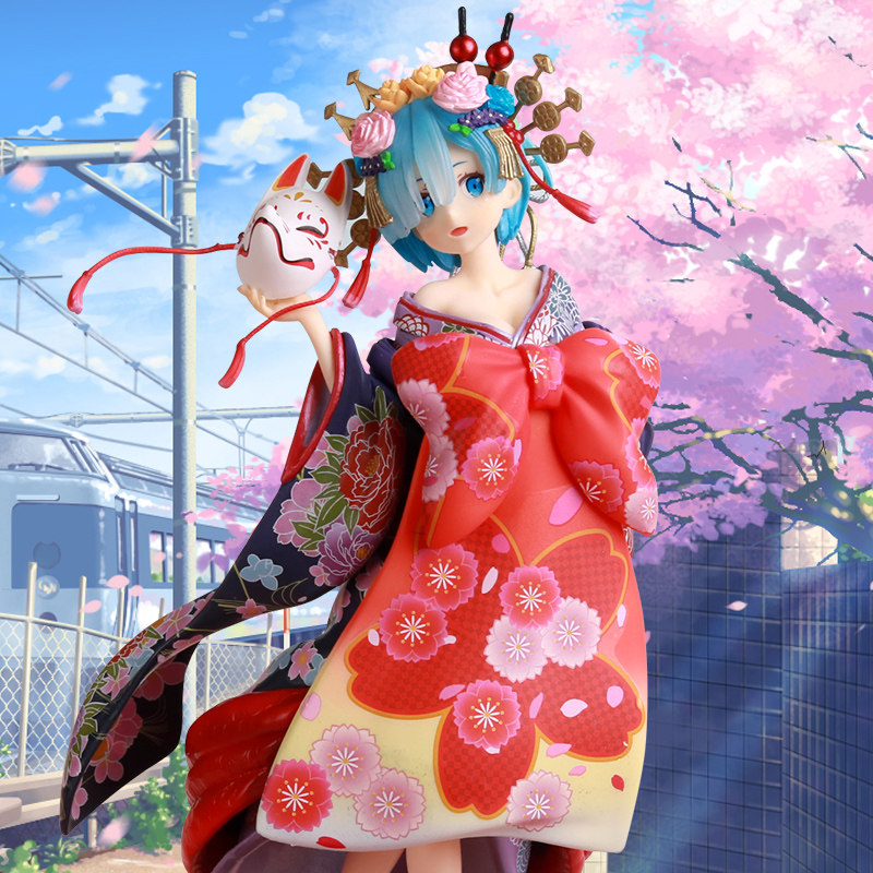 Rem model in Oiran Road, another world life from scratch, Rem beautiful girl anime two-dimensional ornaments