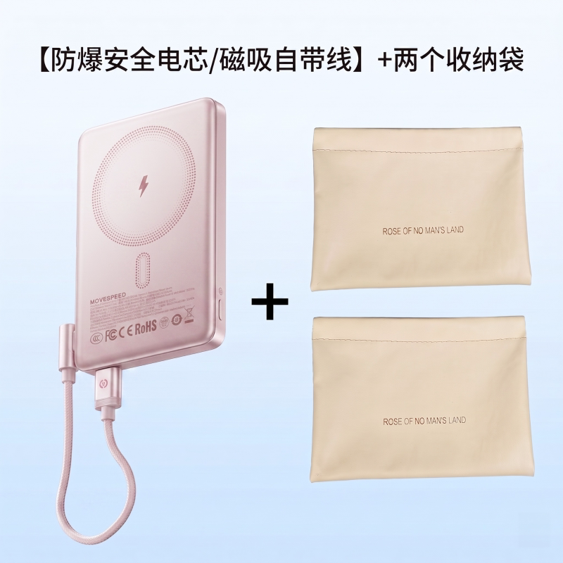 Magnetic Power Bank with [3C Certification], Ultra-Thin, 10000/5000 Mah Large Capacity, Wireless Alloy, 22.5W Super Fast Charging