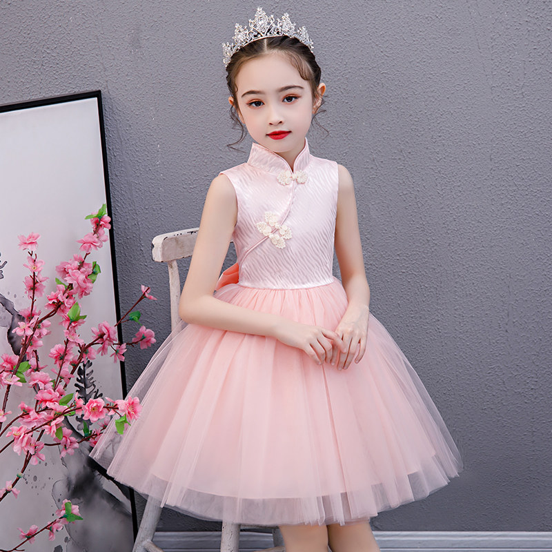 Girls dress 2020 Summer cheongsam hanfu dress Princess dress Children dress Little girl skirt Ocean summer