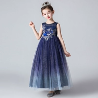 Mùa hè hoa cô gái váy cô gái váy dài váy cao quý siêu công chúa váy kỳ nghỉ của trẻ em chương trình lễ hội lưu trữ quần áo - Váy trẻ em đồ vest bé trai