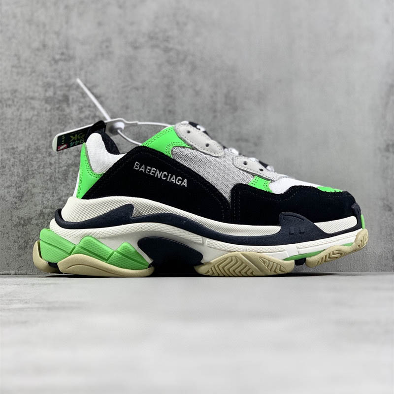 Dark Greennew pattern Home B Daddy shoes GD Same triple s A generation Retro Make old thick Combined bottom increase lovers Grandpa shoes