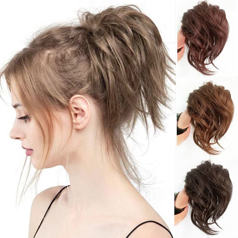 Japanese Harajuku chicken nest head punk Shibuya hot girl drooping to increase hair volume lazy hair wig ring ponytail tide