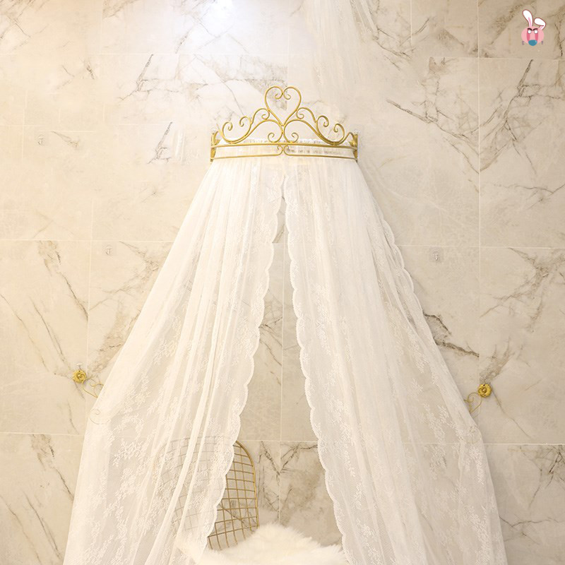 Bed head decoration Wall hanging yarn Bed accessories Girl bedroom crown bed curtain Simple girl princess room girl hanging decoration