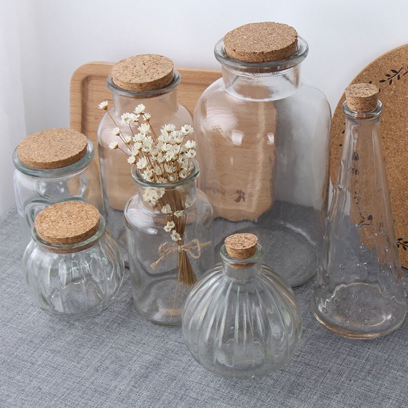Small cork glass bottle with golden bean bottle creative bottle wishing bottle drifting bottle lucky star bottle wedding candy decoration bottle
