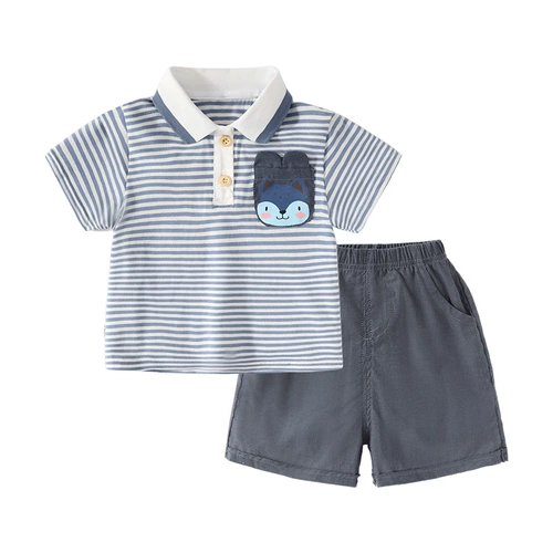 Летний комплект для мальчиков, детская летняя летняя одежда, короткий рукав, детская одежда