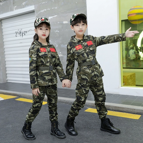 Детский камуфляжный костюм для раннего возраста, куртка для школьников, осенний лонгслив подходит для мужчин и женщин
