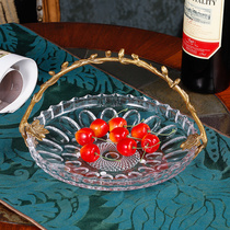 Eurostyle Crystal Fruit Pan Living Room Home Creative Ins Luxury Modern Upscale Tea Table Decoration Snacks Storage Trays