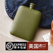 IZOLA Square Carry-on Wine Pot American Import 6oz Outdoor Travel Portable Wine Bottle Mens Birthday Present