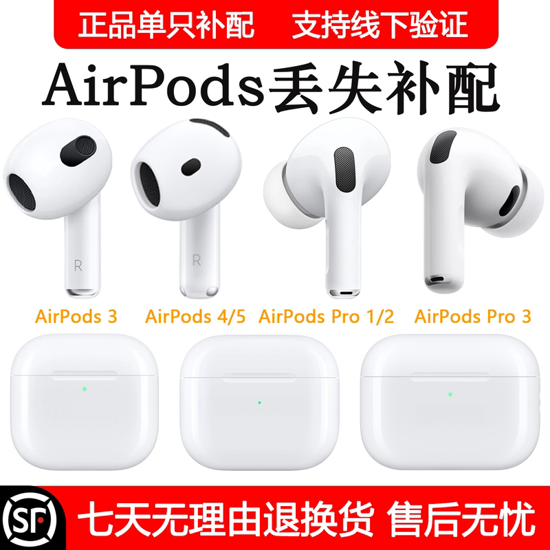 AirPods Single Earbud Charging Case for Left or Right Ear, Compatible with Apple AirPods Pro 1/2/3/4/5 Generations, Suitable for Replacement or Original Use AirPods Single Earbud Charging Case for Left or Right Ear, Compatible with Apple AirPods Pro 1/2/3/4/5 Generations, Suitable for Replacement or Original Use
