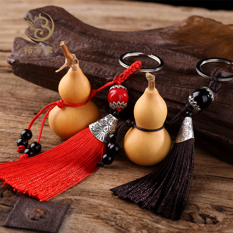 Gourd Hanging Accessories Handmade Chrope Car Key Chain Natural Text Play Take Piece 4-6cm Hand Twist Small Gourd Key Button