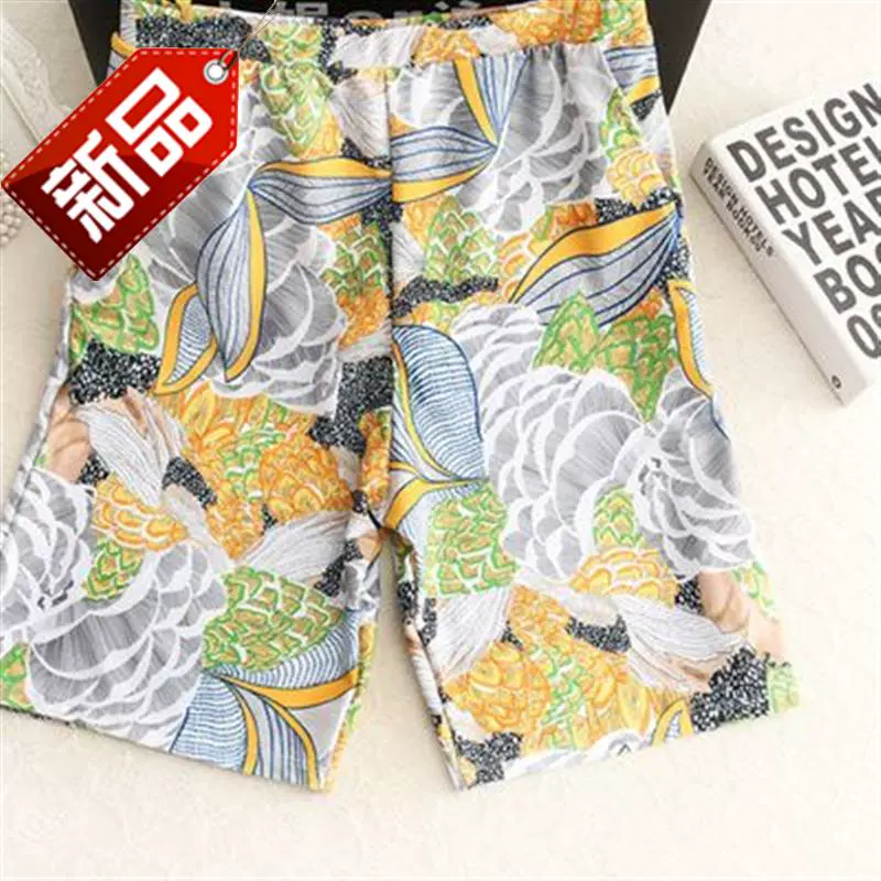 Hàn Quốc kỳ nghỉ bãi biển cặp đôi áo tắm nam quần bơi 11 năm điểm giữa dài bơi suối nước nóng cộng với quần đi biển cỡ lớn - Quần bãi biển
