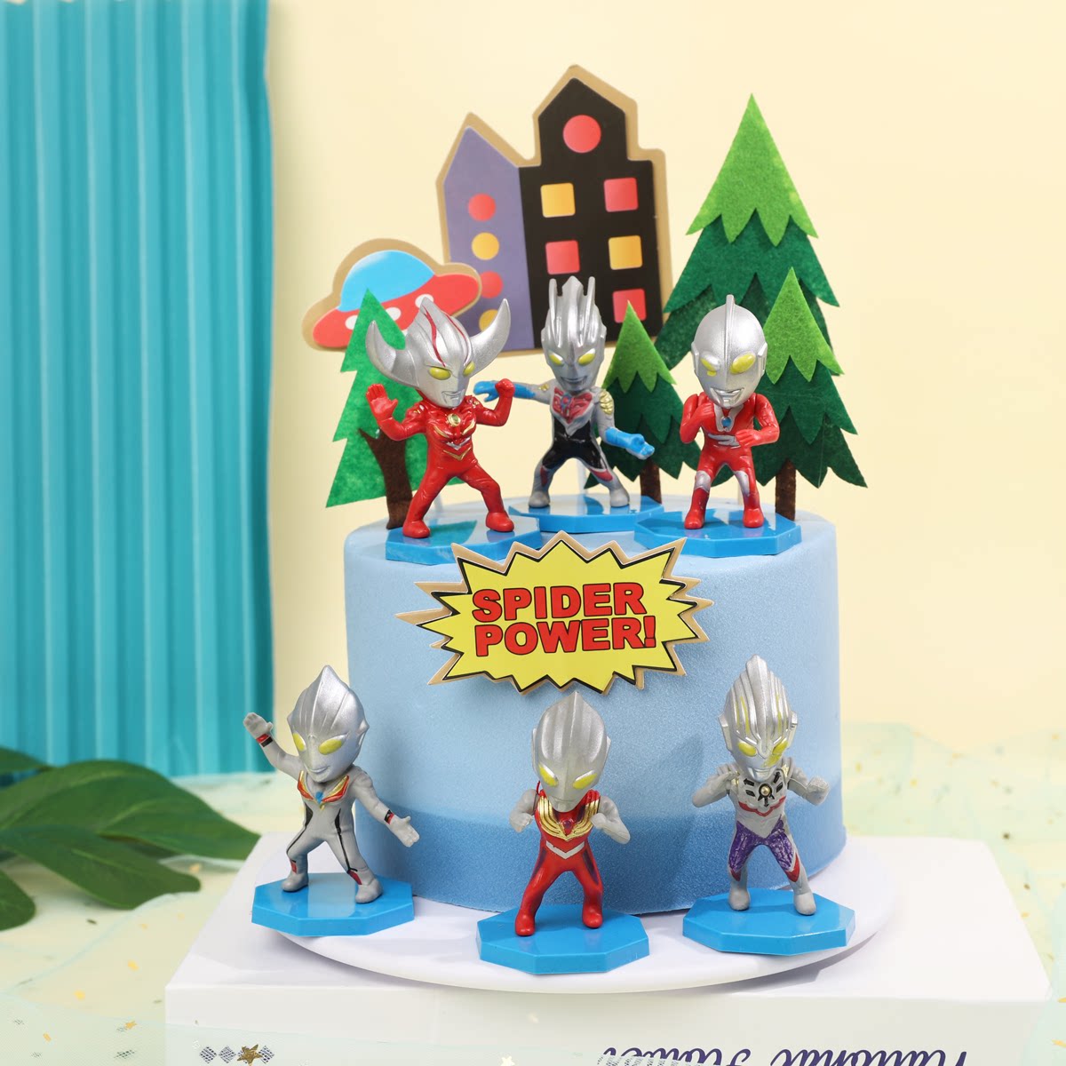 Hot Sell Superman Cake Decoration Children Boy Beats Monster Themed Boy Cartoon Birthday Baking Dessert Table Hem