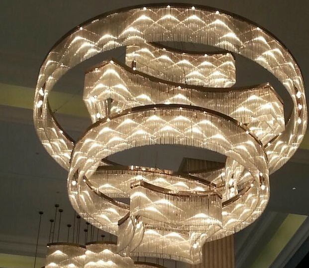 Large Hotel Non-Tender Engineering Water Crystal Lamp Clubhouse Sales House Villa Duplex Building Hall Anomalous Water Crystal Lamp Set-Taobao