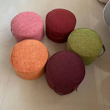 Round fabric futon cushion, thickened home zen yoga bay window tatami floor mat, multi-color optional