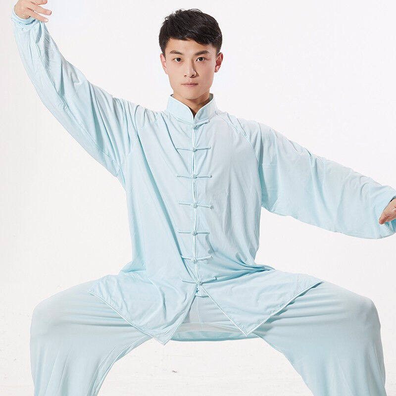 Wu impression Tai Chi-yu female new spring and autumn milk silk morning practice Tai Chi Tai Chi boxing dress weapon