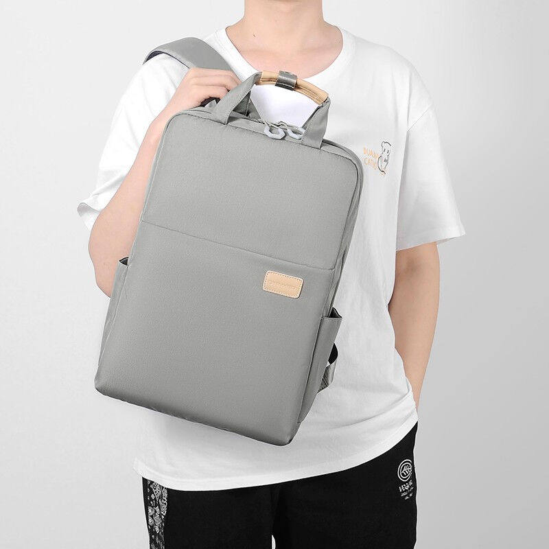 Sunny Hee Double Shoulder Computer Bag Backpack Male And Female Laptop Handbag Boy Lady Couple with double shoulder 14 1 