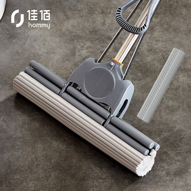 Jiabai collodion mop 38cm large roller absorbent sponge floor mop household mop a total of 2 mop heads