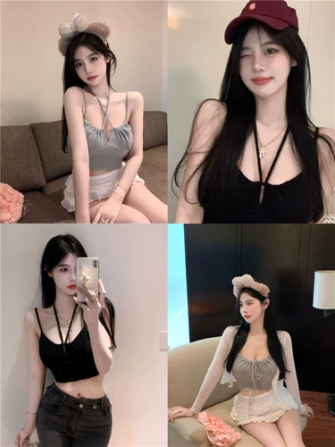 Pure Sexy Sexy Hot Girl Style Hearter Halter с большими грудями в прямом эфире трансляции на камере Женская якорная одежда сексуальная брелка жилет лучшие лето