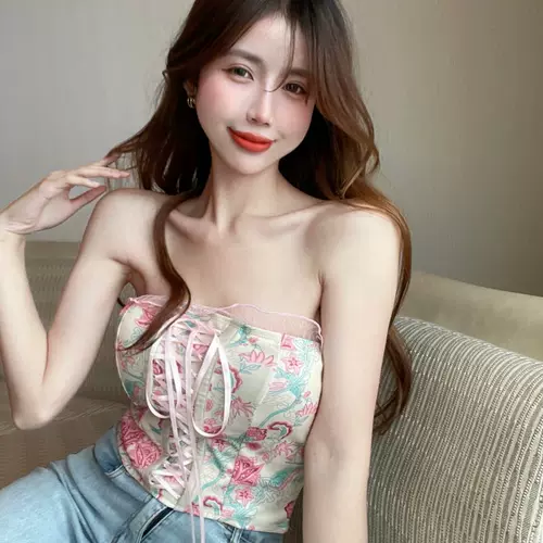 Ретро кружевной топ без лямок, ремень, популярно в интернете, кружевное платье, облегающий крой