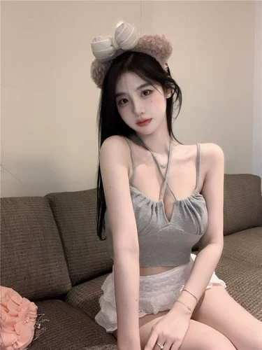 Pure Sexy Sexy Hot Girl Style Hearter Halter с большими грудями в прямом эфире трансляции на камере Женская якорная одежда сексуальная брелка жилет лучшие лето