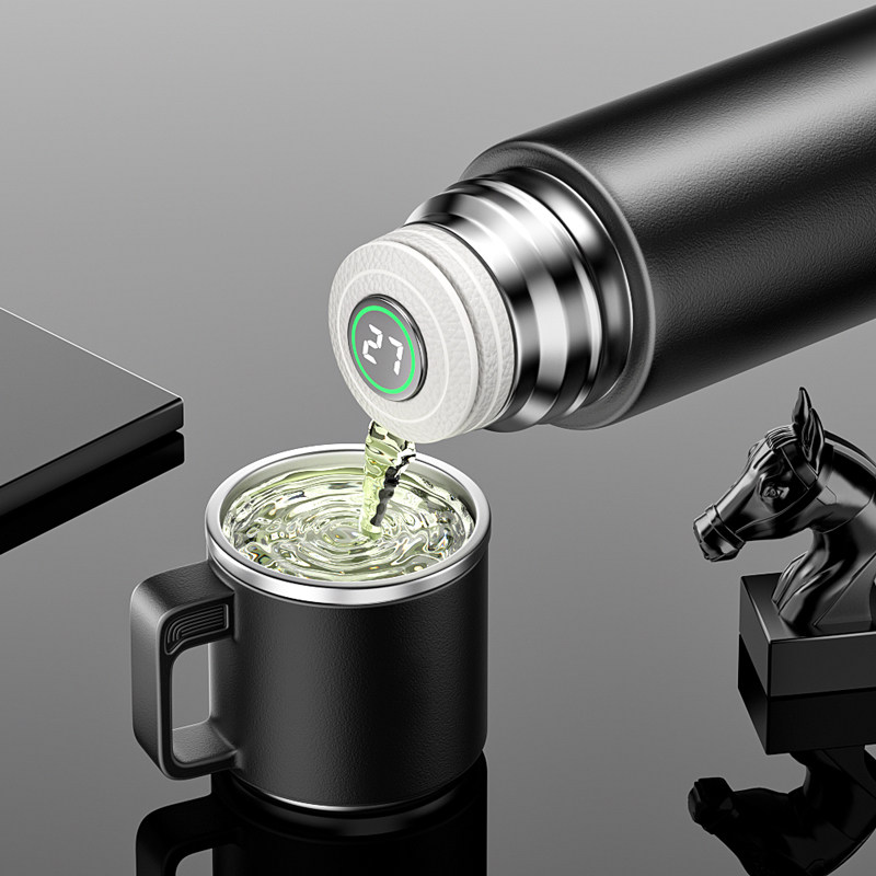 Antarctica high - grade intelligent 316 stainless steel insulation cup large capacity water cup male with female cap student bottle