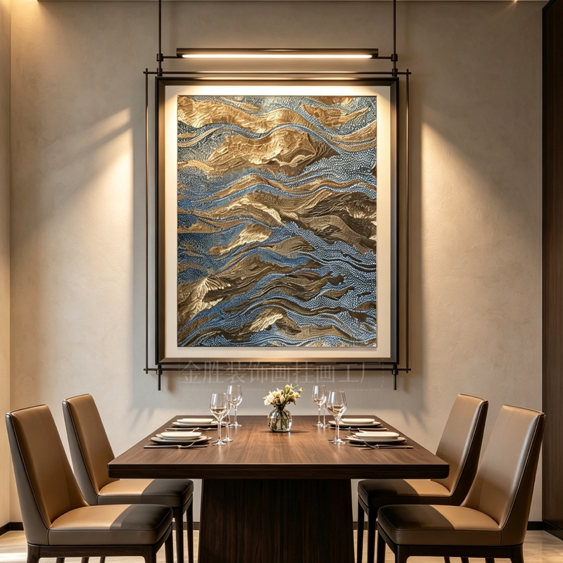 Modern Mid-Century Style Decorative Painting with Lights for Living Room Sofa Background Wall Hanging Painting Metal Rod Corridor Mural Atmosphere Light Painting Modern Mid-Century Style Decorative Painting with Lights for Living Room Sofa Background Wall Hanging Painting Metal Rod Corridor Mural Atmosphere Light Painting