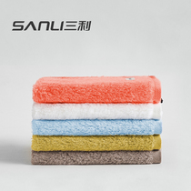 Sanli mini sports square towel Face washing household towel for men and women water absorption quick-drying soft cotton childrens small face towel