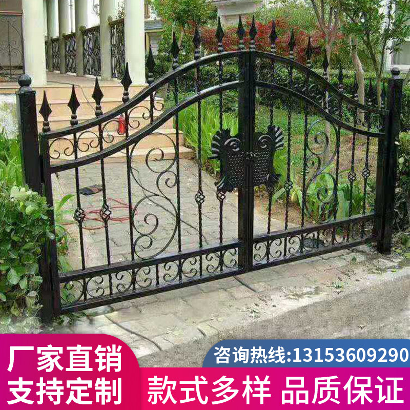 Iron Art Gate Countryside Villa to Open Door Community Yard Home Patio Wall Pan Eurostyle Double Door Gate