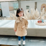 Осенний плащ, 2020, 6 лет, в корейском стиле, в западном стиле, 3 лет